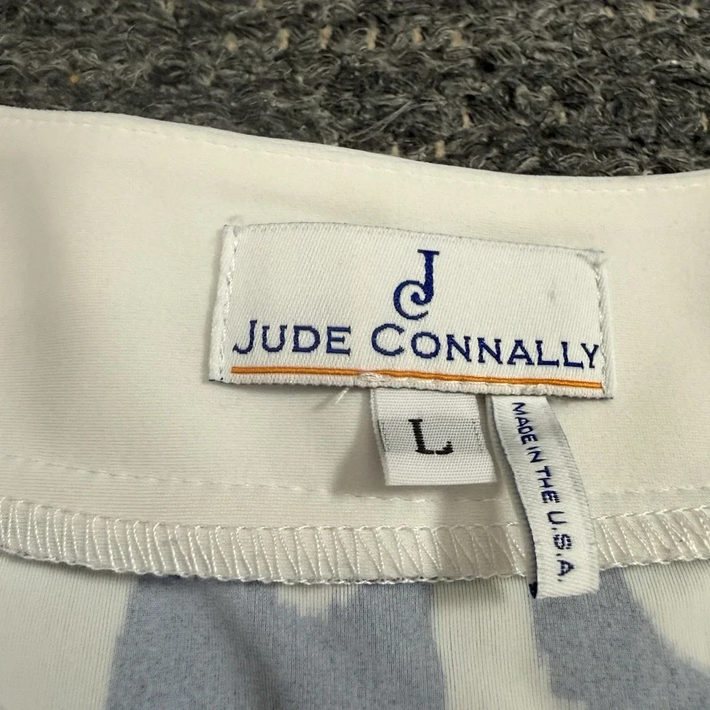 Jude Connally Holly Tunic Dress Women Large Blue White Beach Resort Coastal - Picture 3 of 9